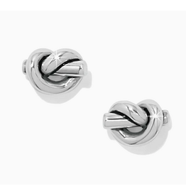 Brighton Interlok Single Knot Silver Earrings
