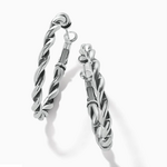 Brighton Brighton Interlok Twist Oval Leaverback Hoop Earrings, silver