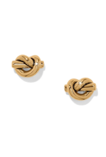 Brighton Interlok Single Knot Gold Earrings