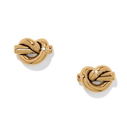 Brighton Interlok Single Knot Gold Earrings