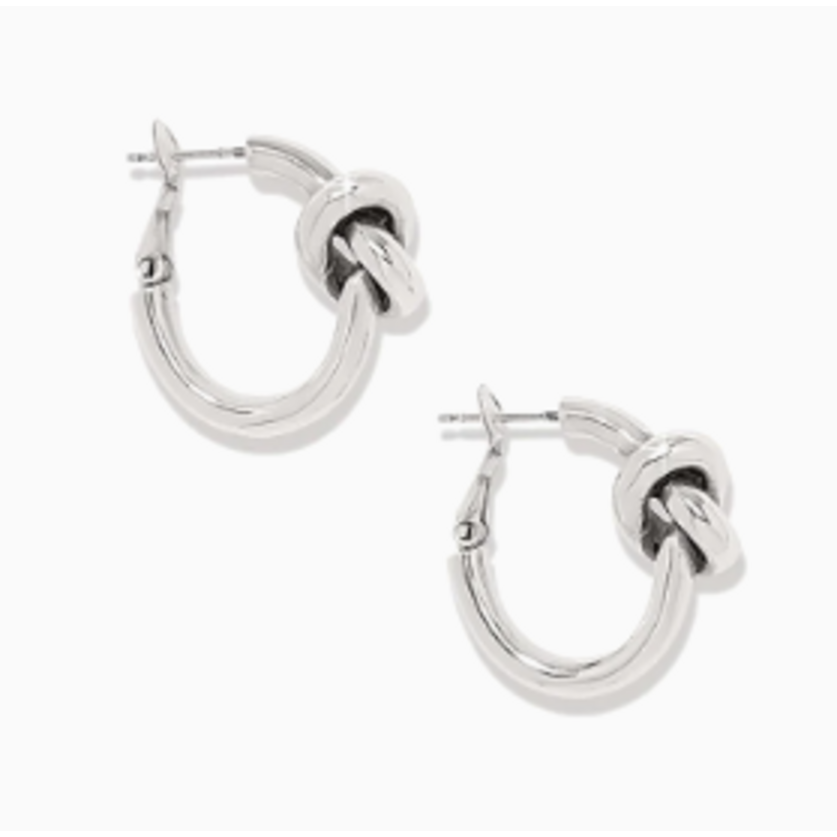 Brighton Brighton Interlok Single Knot Hoop Earrings, silver