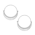 Brighton Palm Canyon Large Hoop Earrings, silver