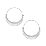 Brighton Palm Canyon Large Hoop Earrings, silver