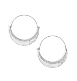 Brighton Palm Canyon Large Hoop Earrings, silver