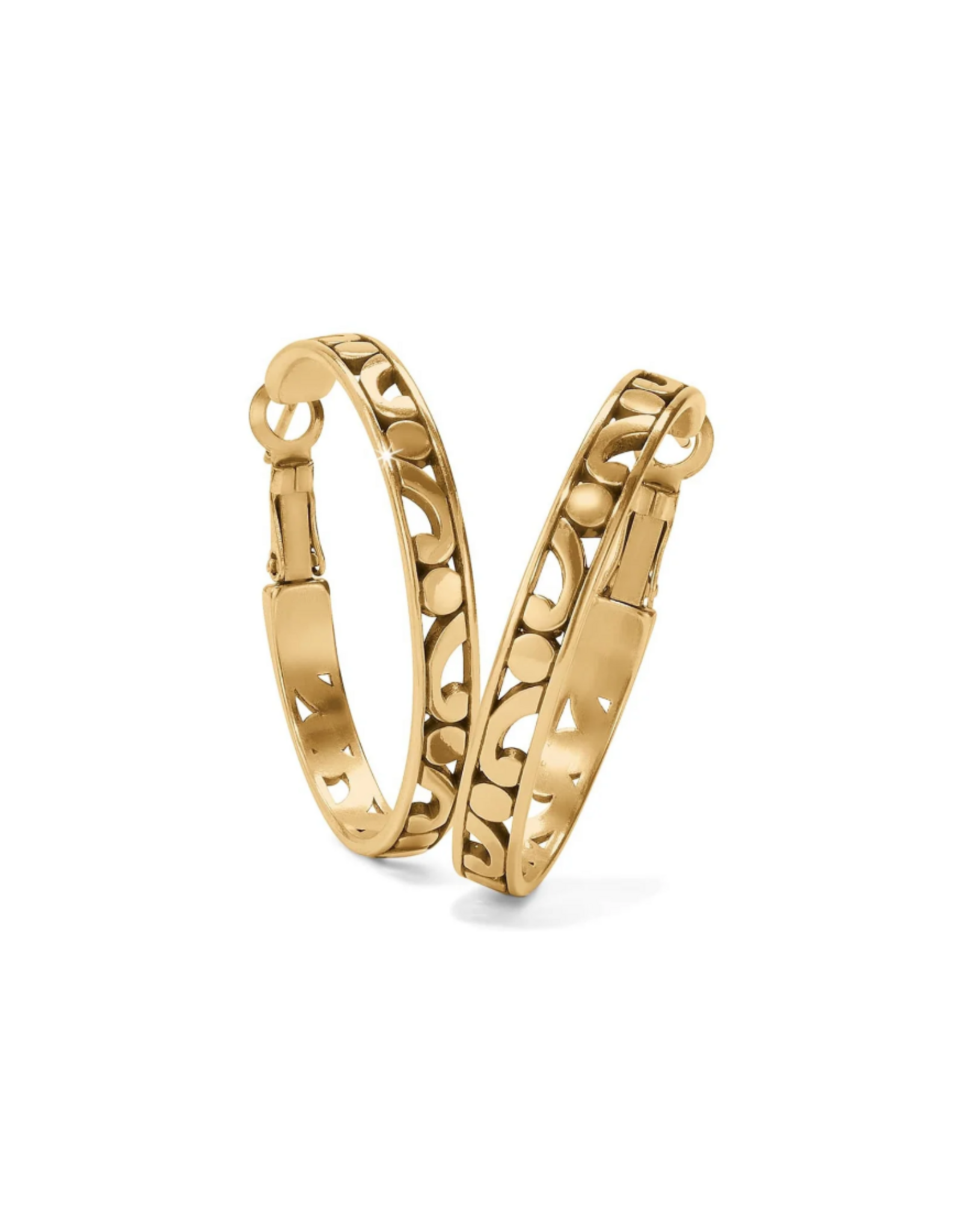 Brighton Contempo Med Hoop Earrings, gold