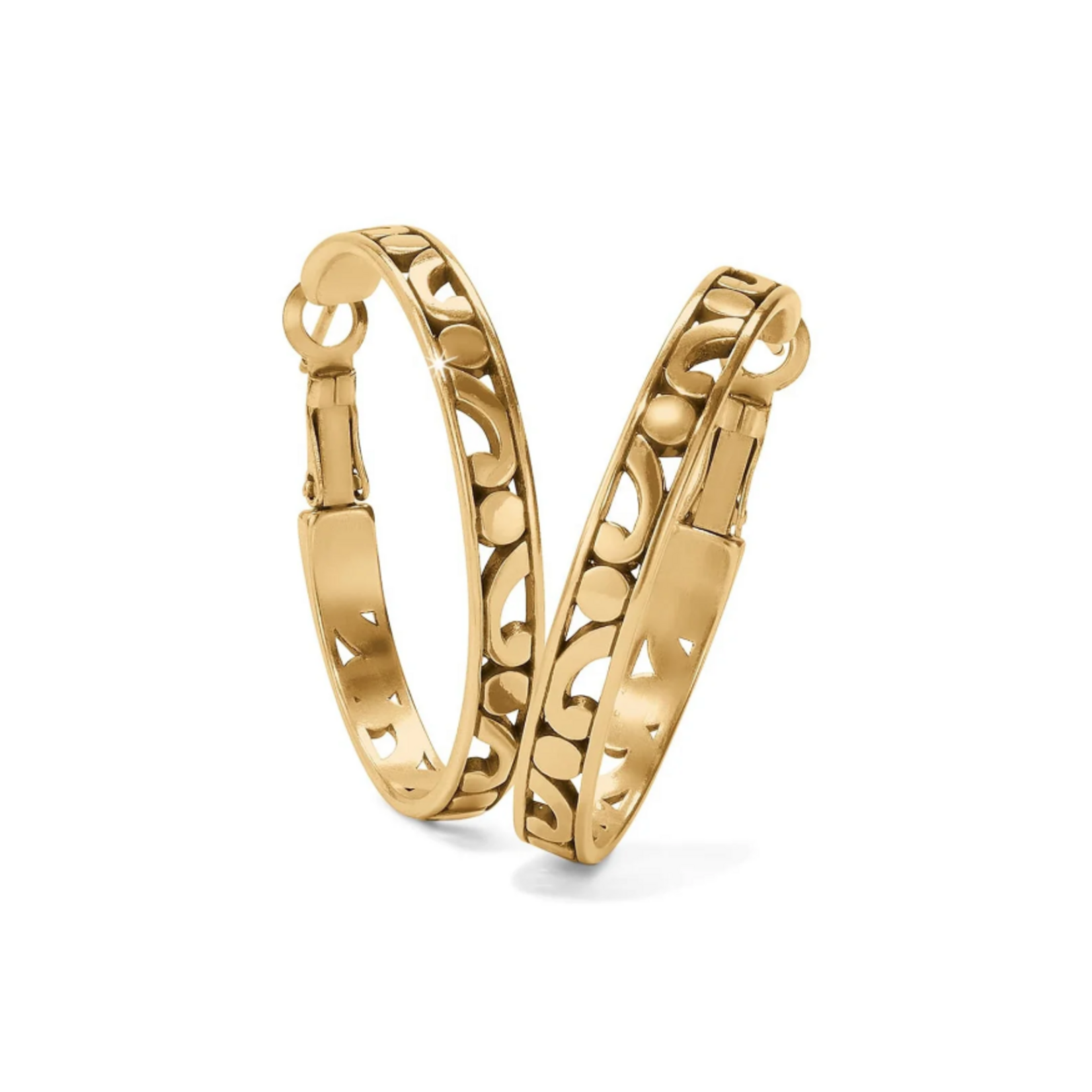 Brighton Contempo Med Hoop Earrings, gold
