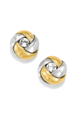 Brighton Love Me Knot Mini Earrings, gold/silver