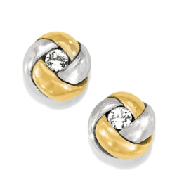 Brighton Love Me Knot Mini Earrings, gold/silver