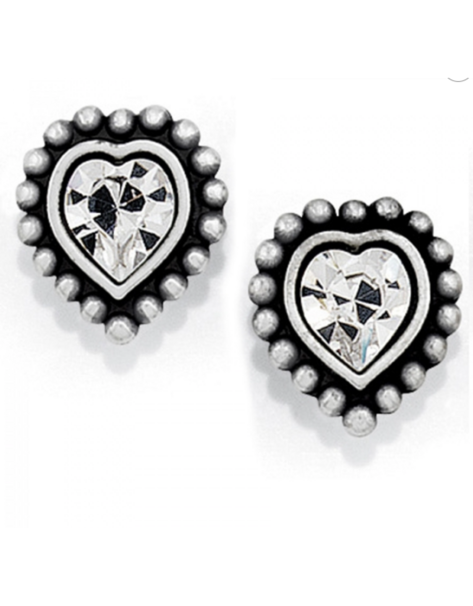 Brighton Shimmer Heart Mini Post Earrings, silver