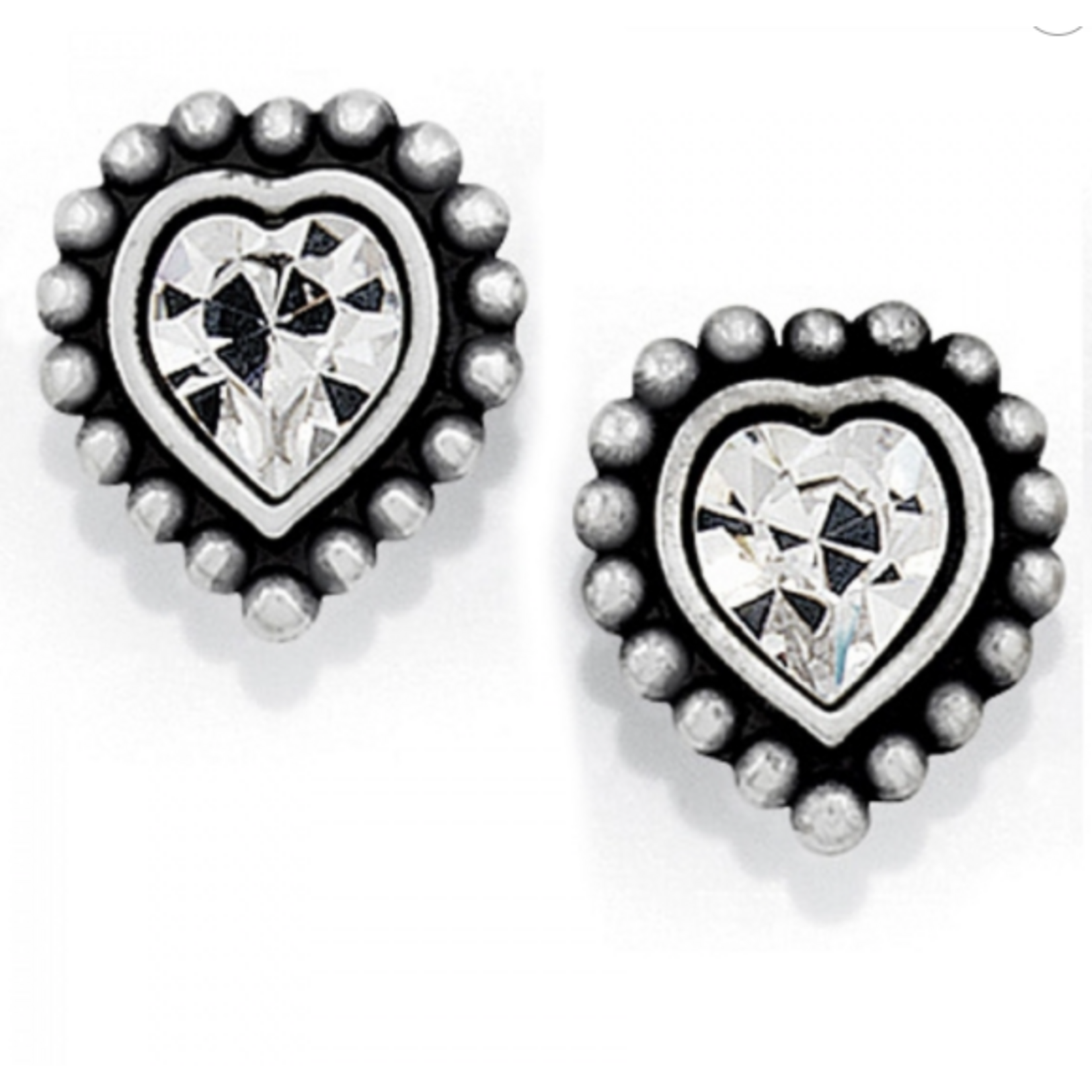Brighton  Shimmer Heart Mini Post Earrings, silver