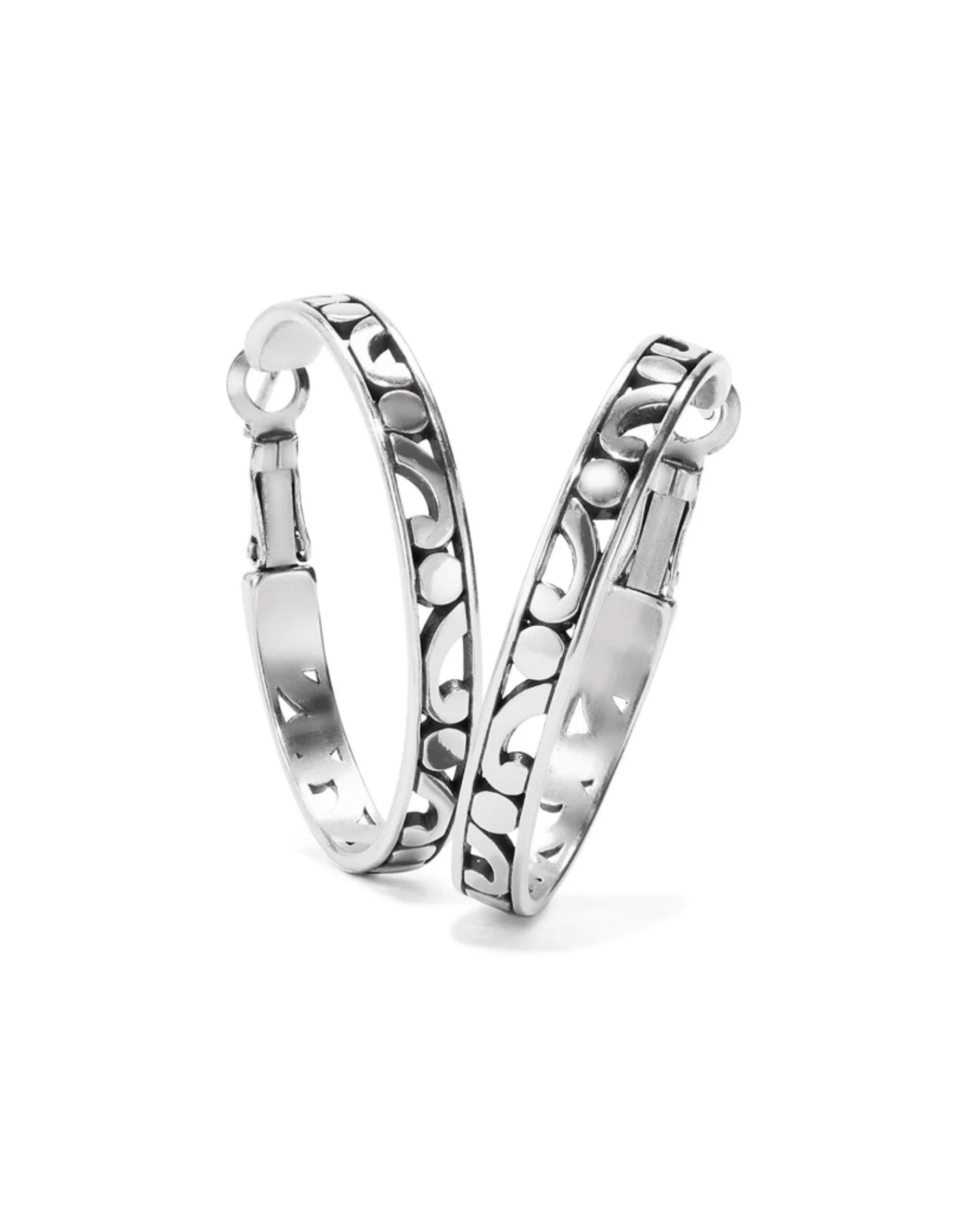 Brighton Medium Contempo Hoop Earrings, silver