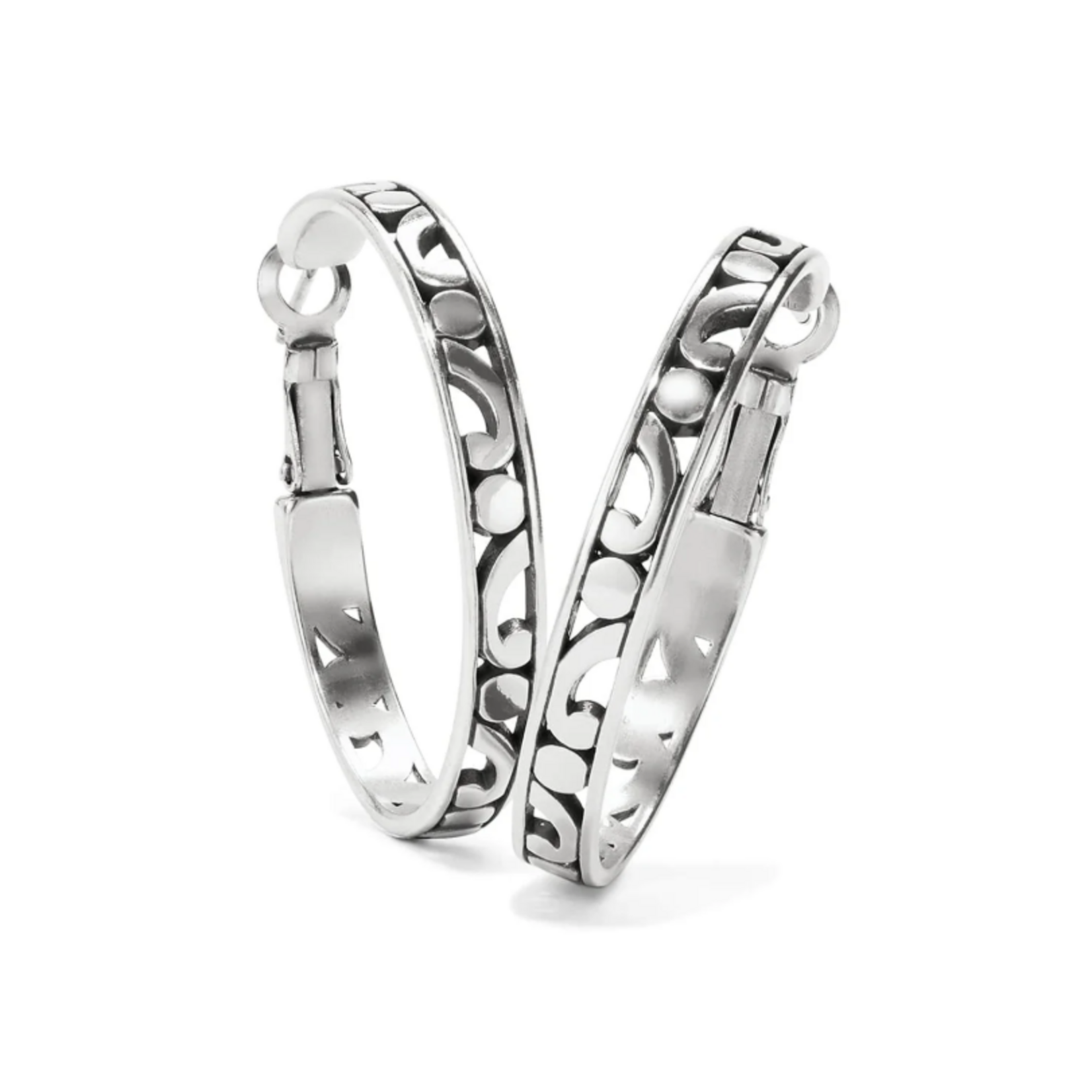 Brighton  Medium Contempo Hoop Earrings, silver