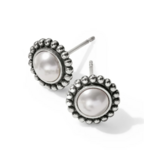 Brighton Luster Mini Post Earring, pearl/silver