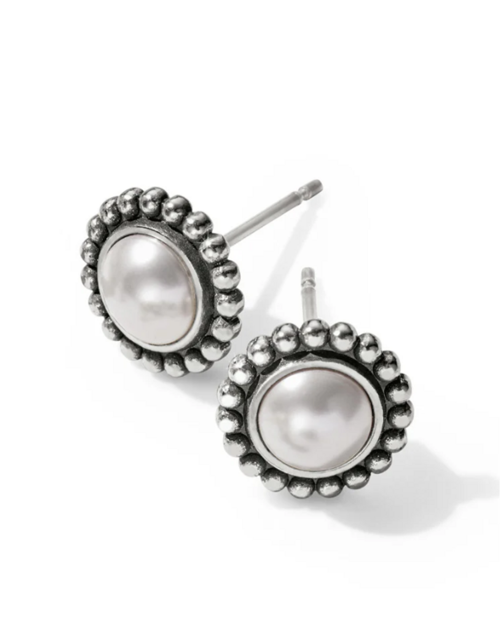 Brighton Luster Mini Post Earring, pearl/silver