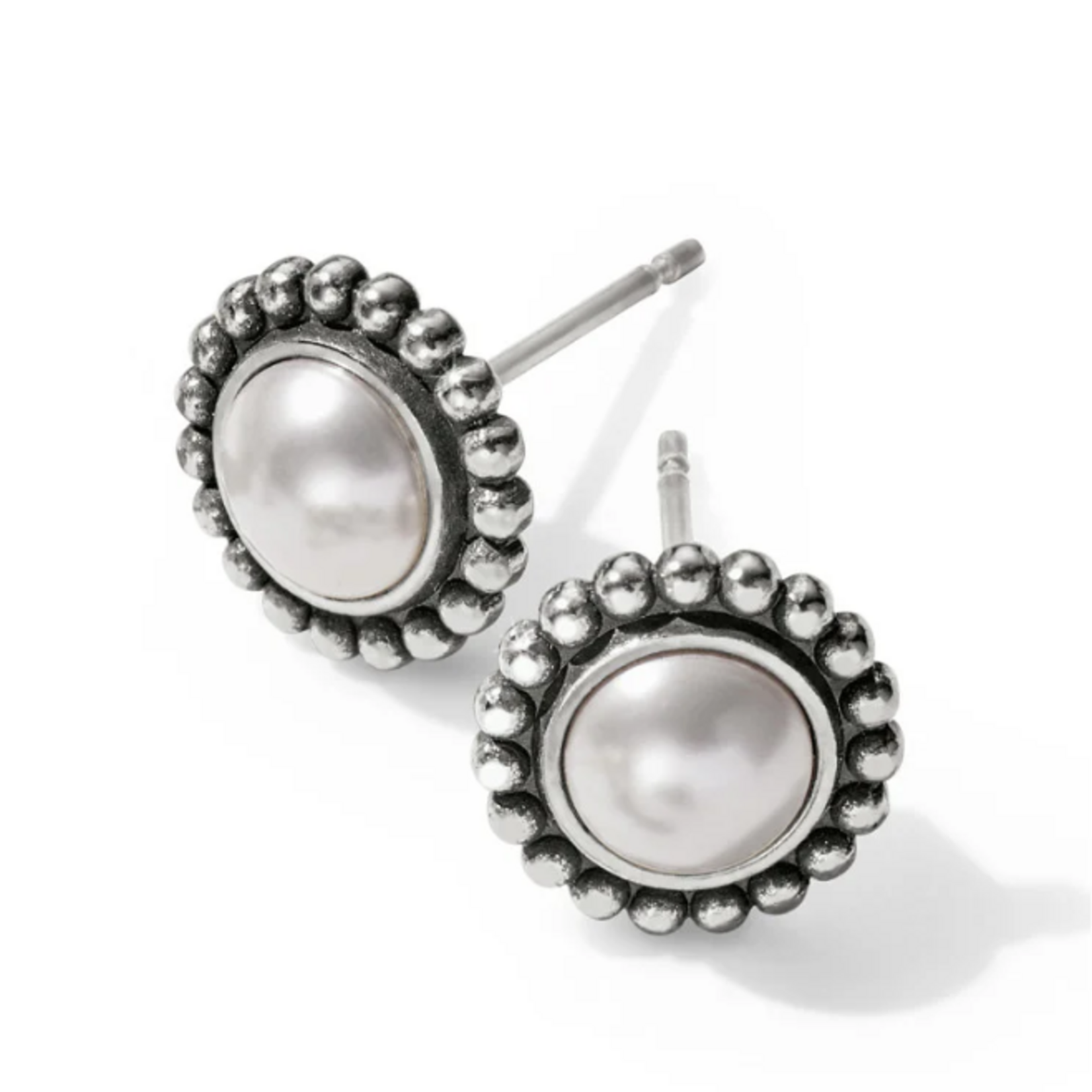 Brighton Brighton Luster Mini Post Earring, pearl/silver