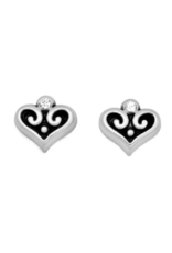 Brighton Alcazar Heart Mini Post Earrings, silver