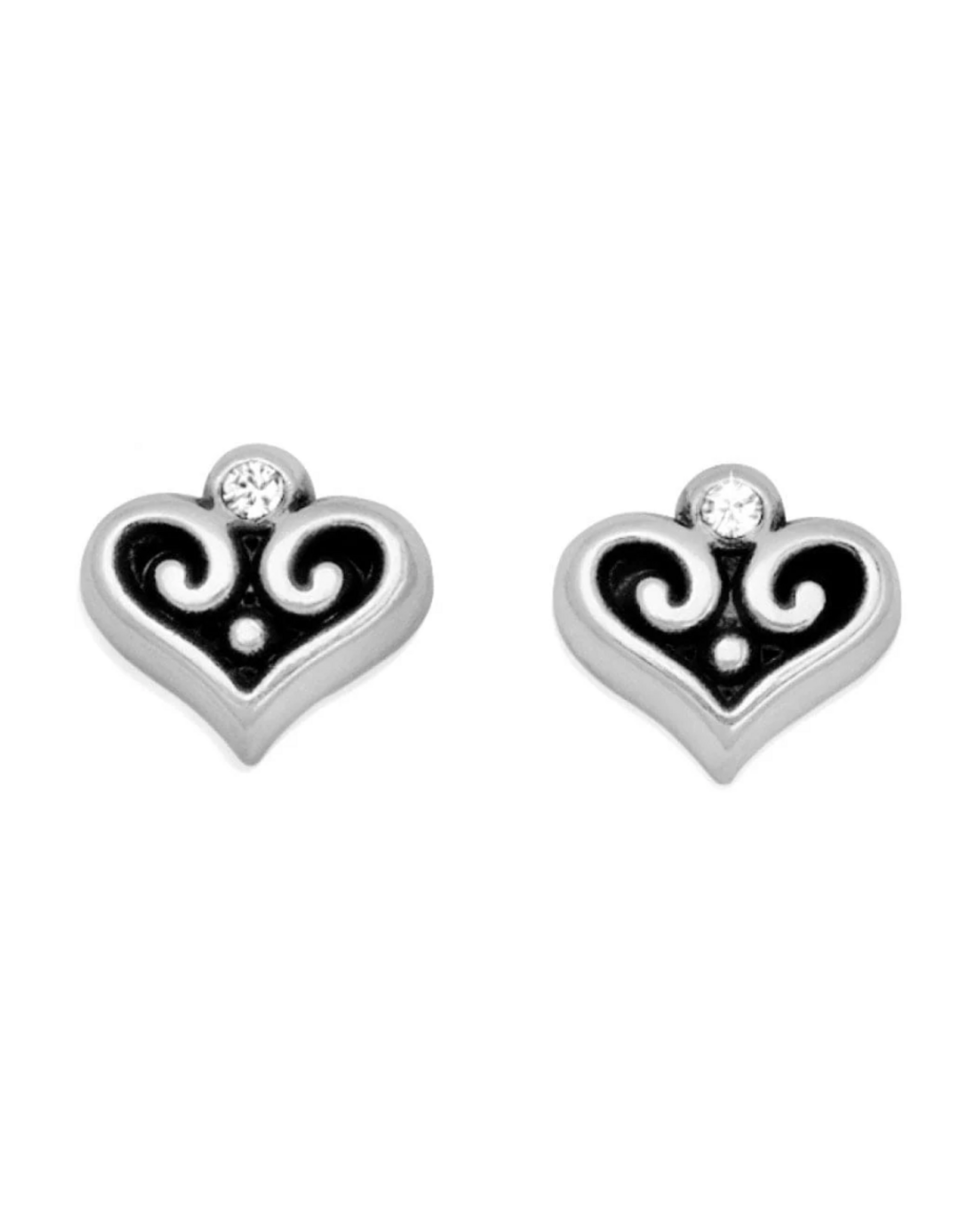 Brighton Alcazar Heart Mini Post Earrings, silver