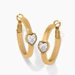 Brighton Mystery of Love Heart Hoop Earrings, gold