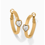 Brighton Brighton Mystery of Love Heart Hoop Earrings, gold
