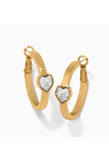Brighton Mystery of Love Heart Hoop Earrings, gold