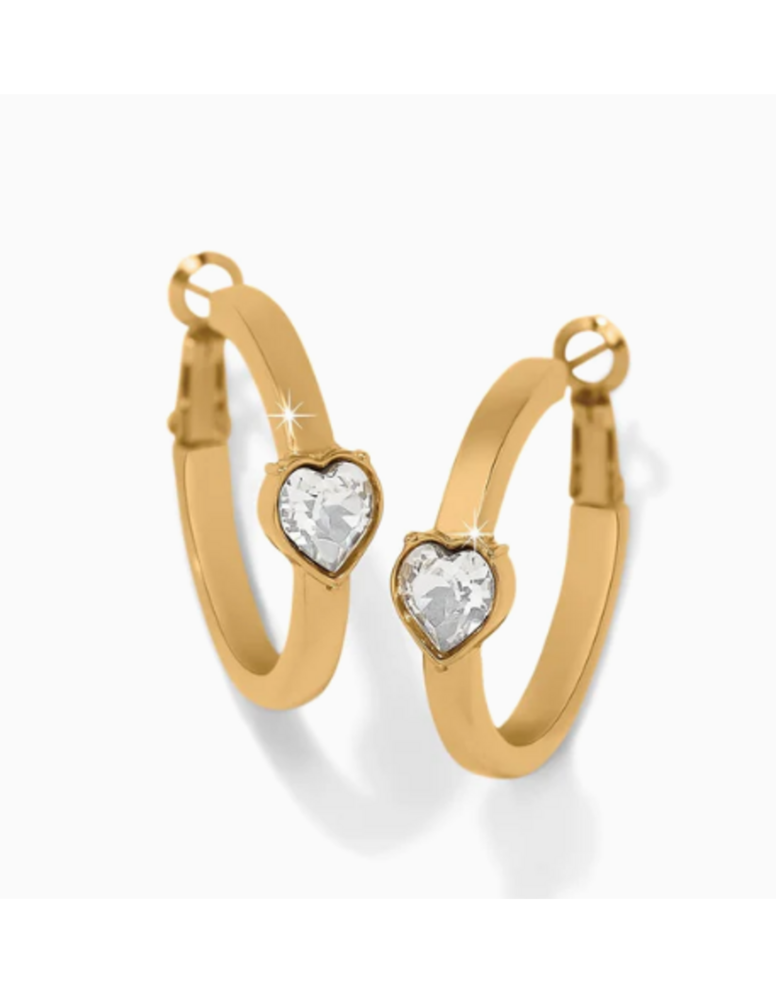 Brighton Mystery of Love Heart Hoop Earrings, gold