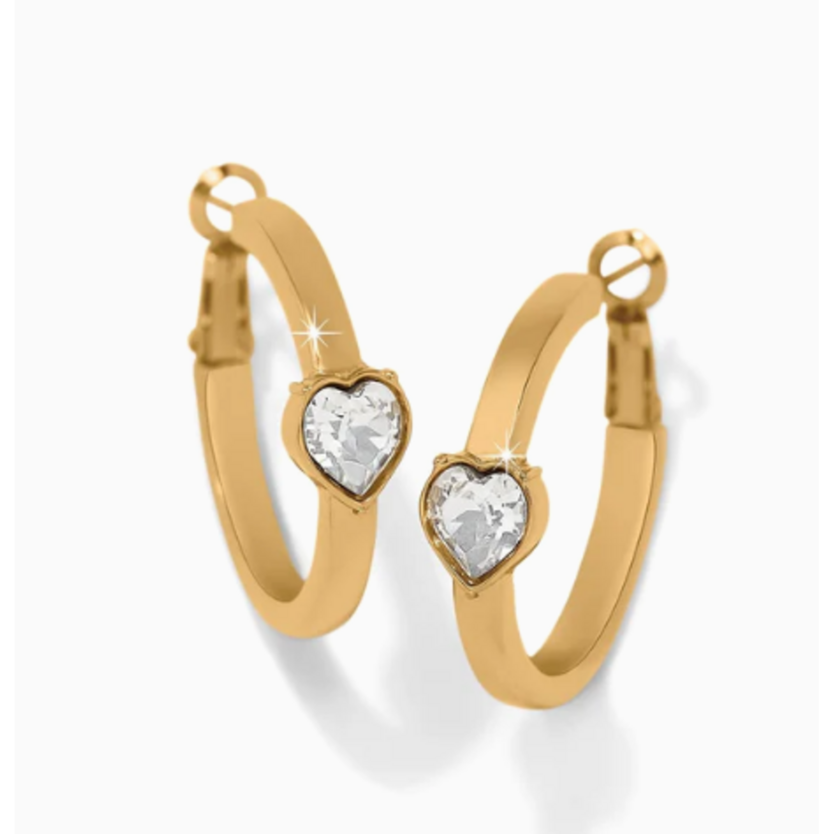 Brighton Mystery of Love Heart Hoop Earrings, gold
