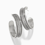 Brighton Brighton Ferrara Siena Large Hoop Earrings, silver