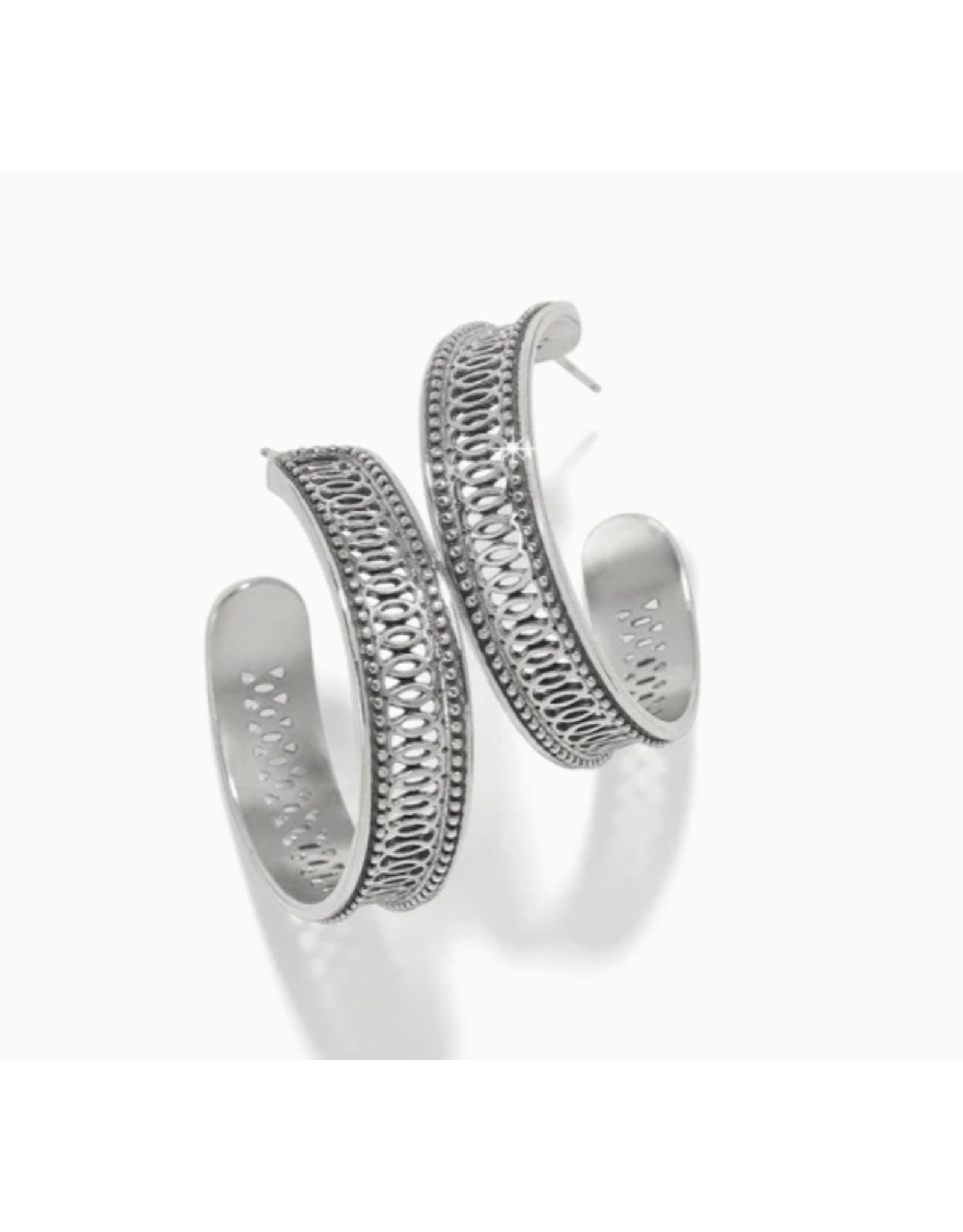 Brighton Ferrara Siena Large Hoop Earrings, silver
