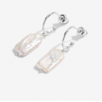 A Littles & Co. Lumi Pearl Hoop Earrings, silver
