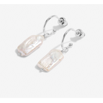 A Littles & Co. Lumi Pearl Hoop Earrings, silver