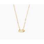 A Littles & Co. Charm Bar, Paperclip Chain One Charm Clasp Necklace
