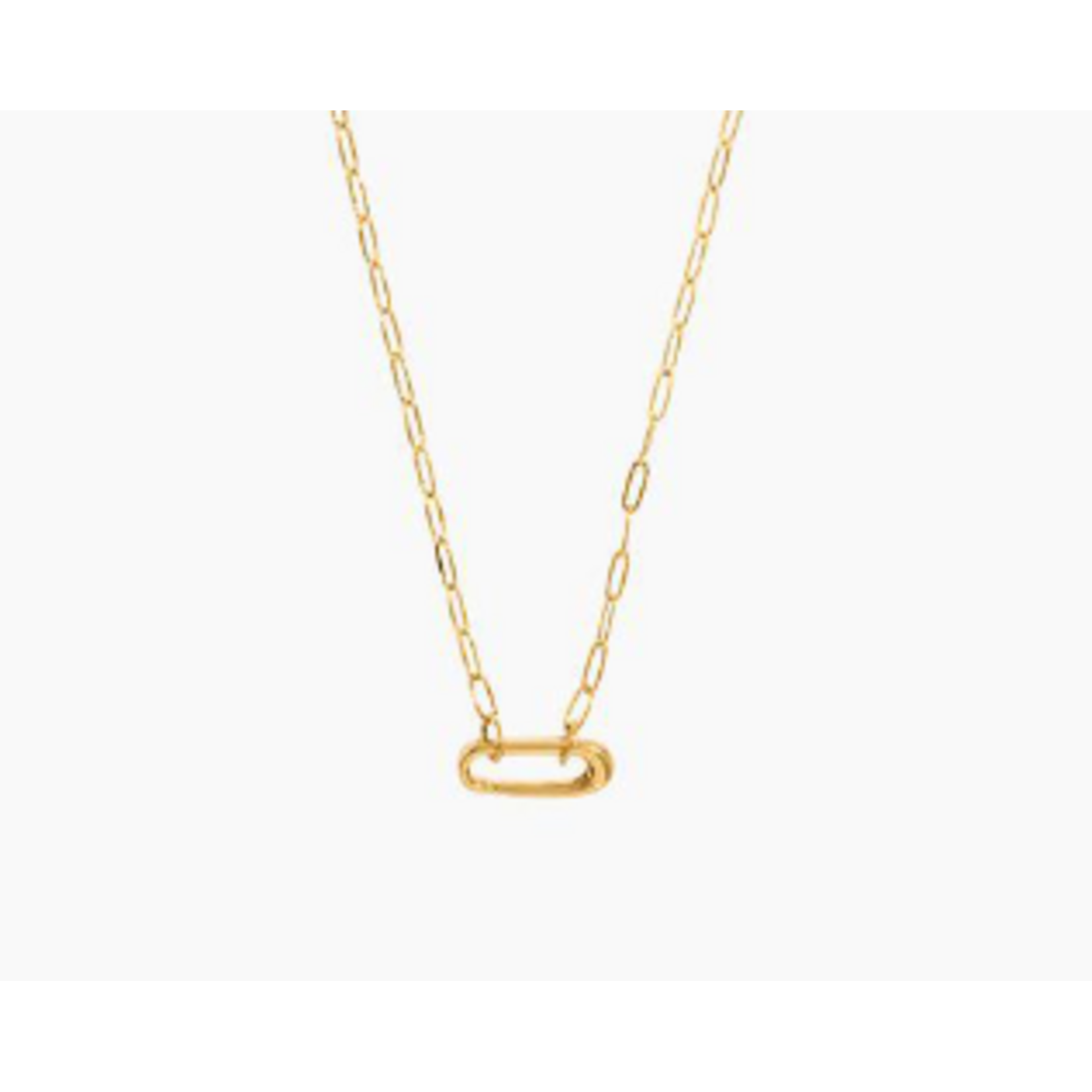A Littles & Co. Charm Bar, Paperclip Chain One Charm Clasp Necklace