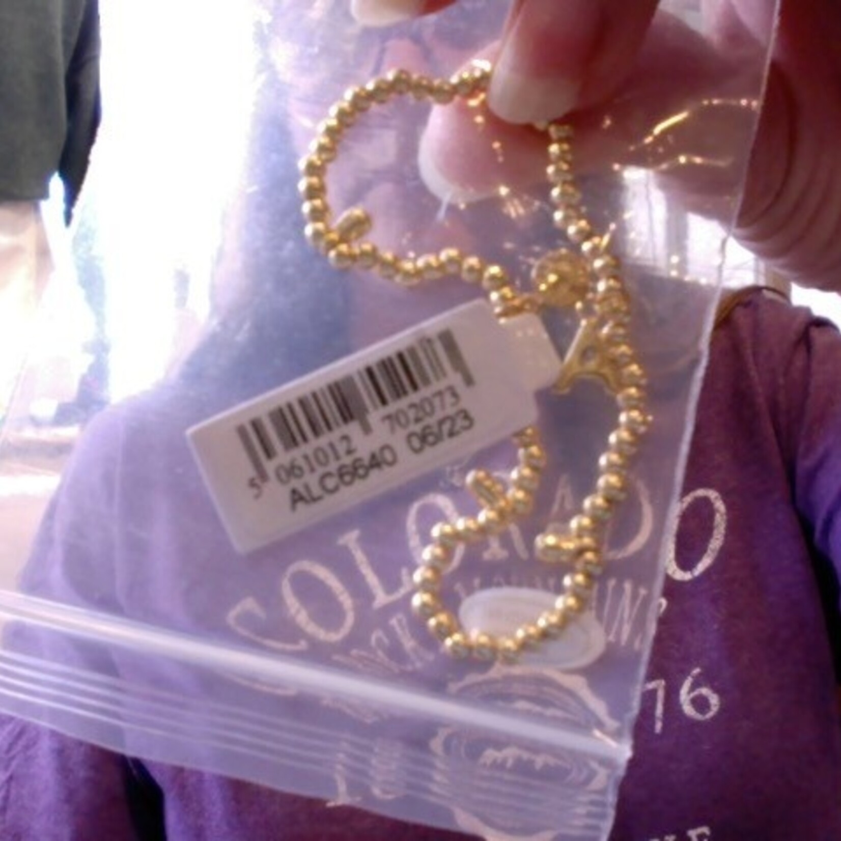 A Littles & Co. Alphabet Bracelet, gold