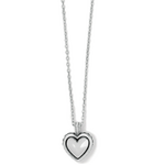 Brighton Brighton Pretty Tough Bold Heart Petite Necklace-silver