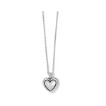 Brighton Brighton Pretty Tough Bold Heart Petite Necklace-silver