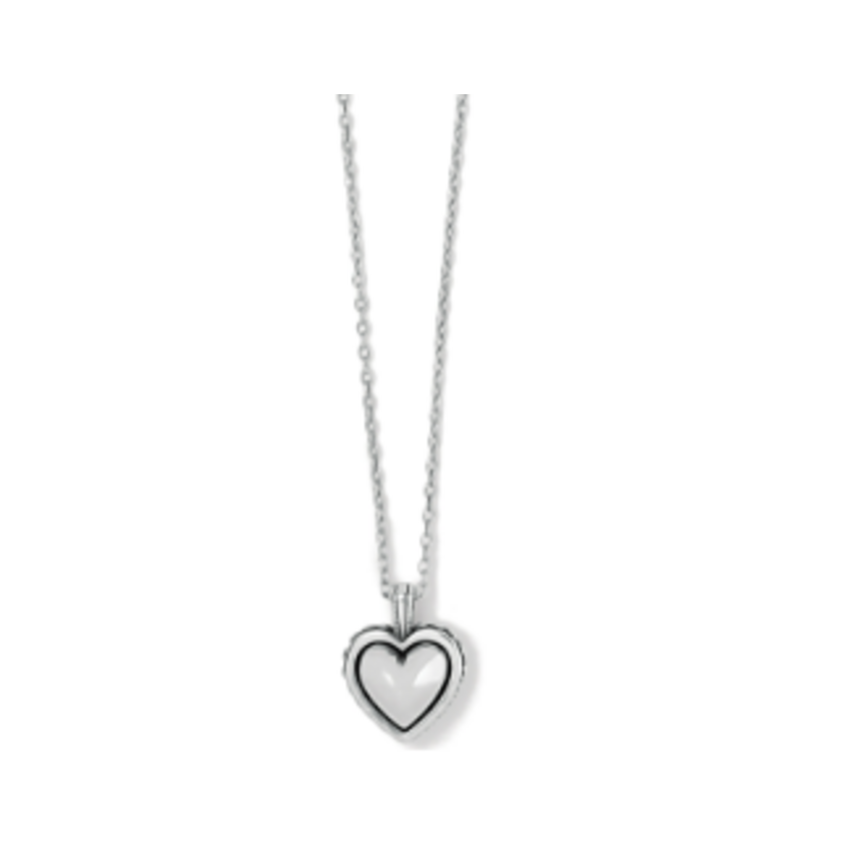 Brighton Brighton Pretty Tough Bold Heart Petite Necklace-silver
