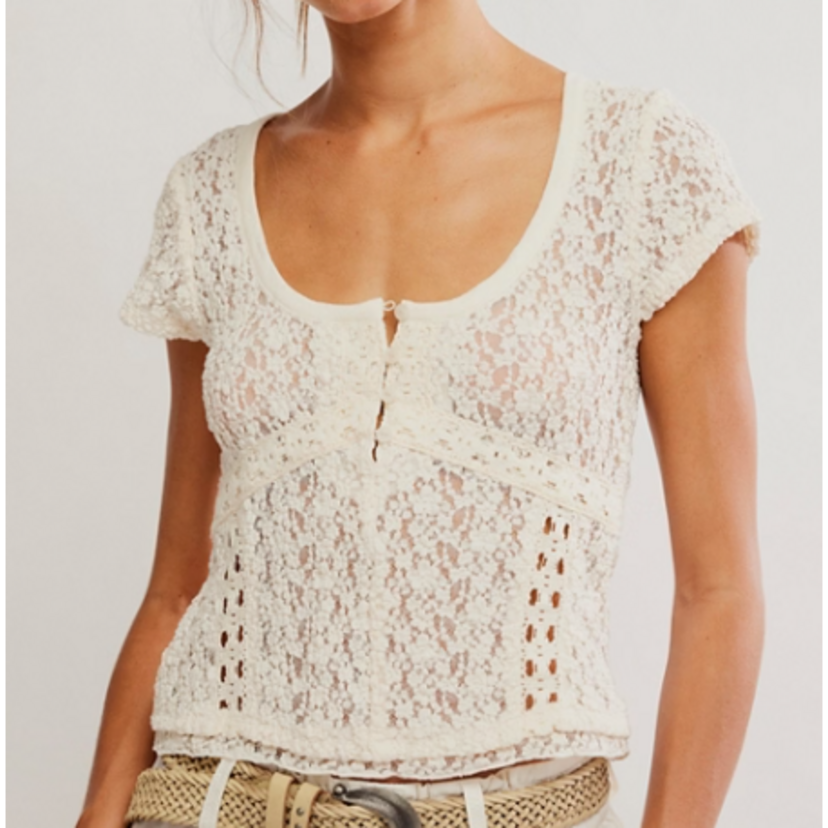 Free People Claro Short Sleeve Tee
