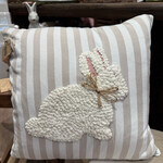 Square Striped Easter Pillow