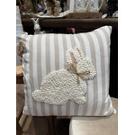 Square Striped Easter Pillow