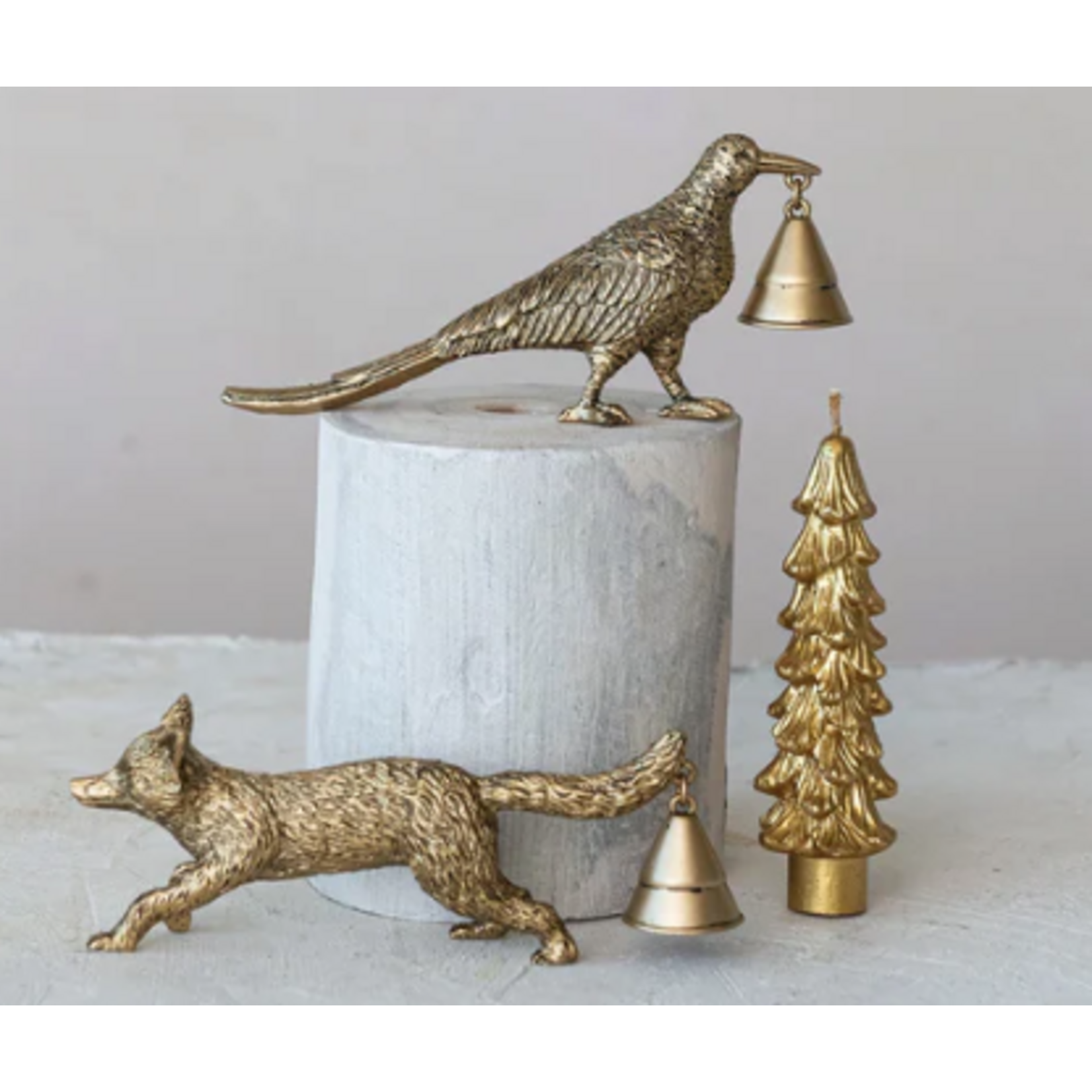 Creative Co-Op Zinc Alloy Shaped Candle Snuffer, pheasant