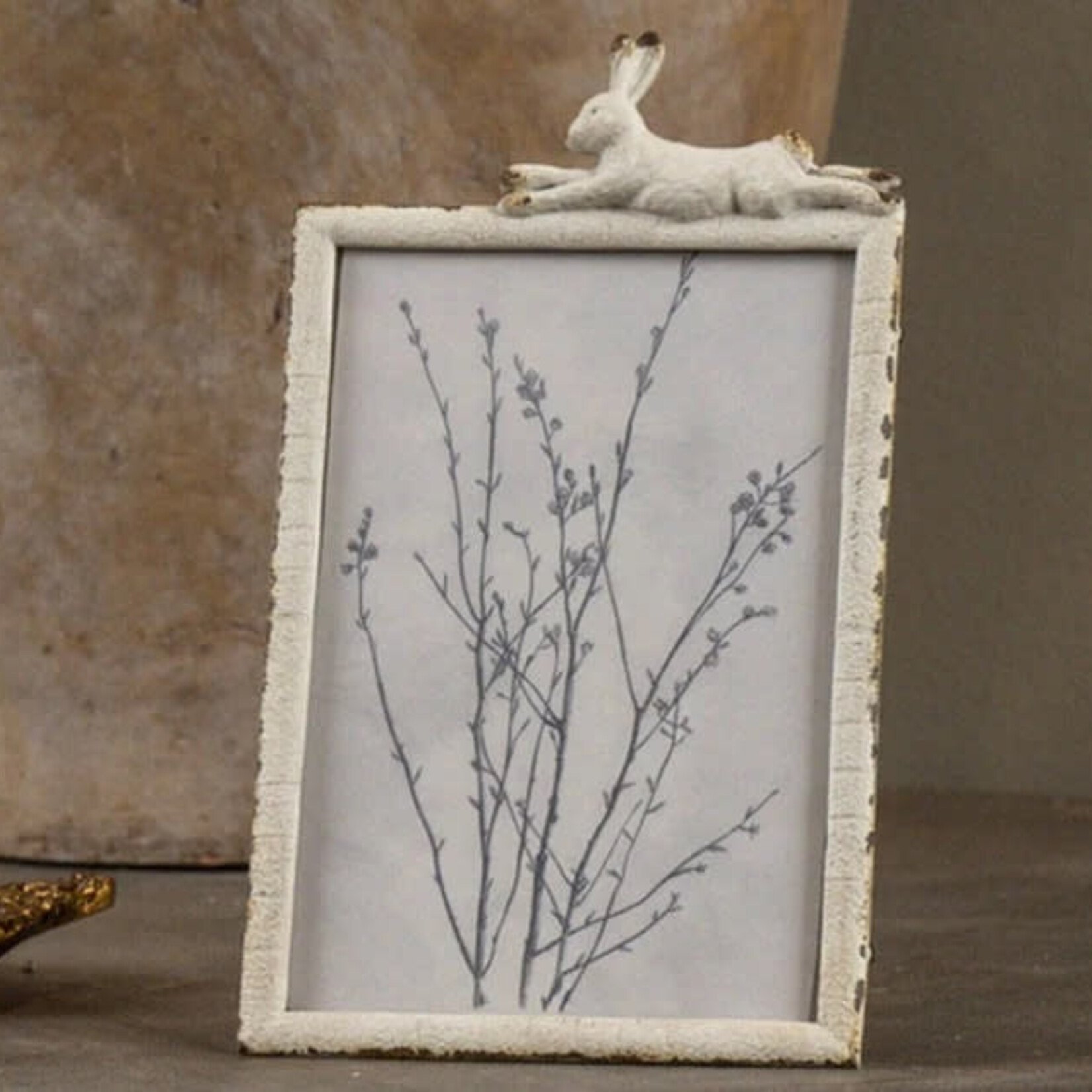White Bunny Photo Frame, 4 x 6