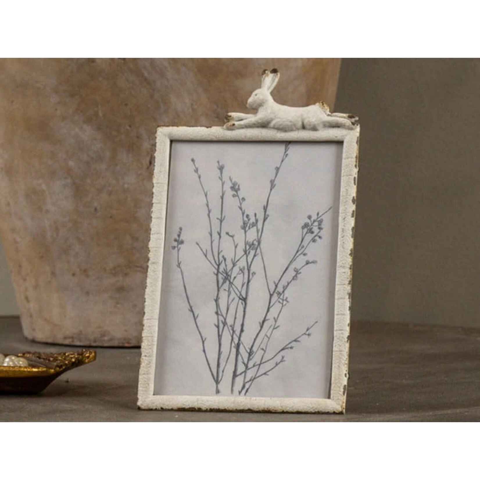 White Bunny Photo Frame, 4 x 6