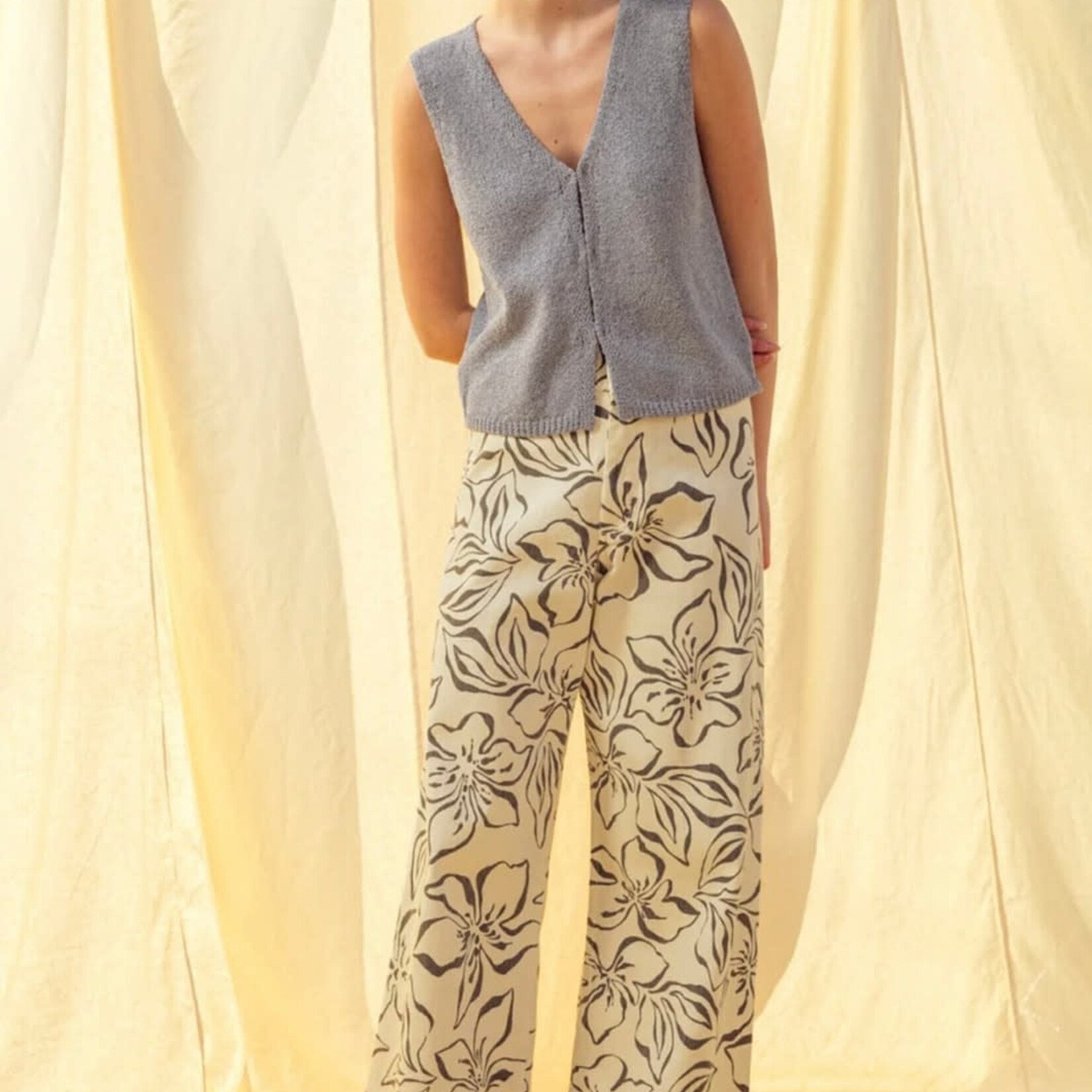 Miou Muse Floral Print Stretch Pants
