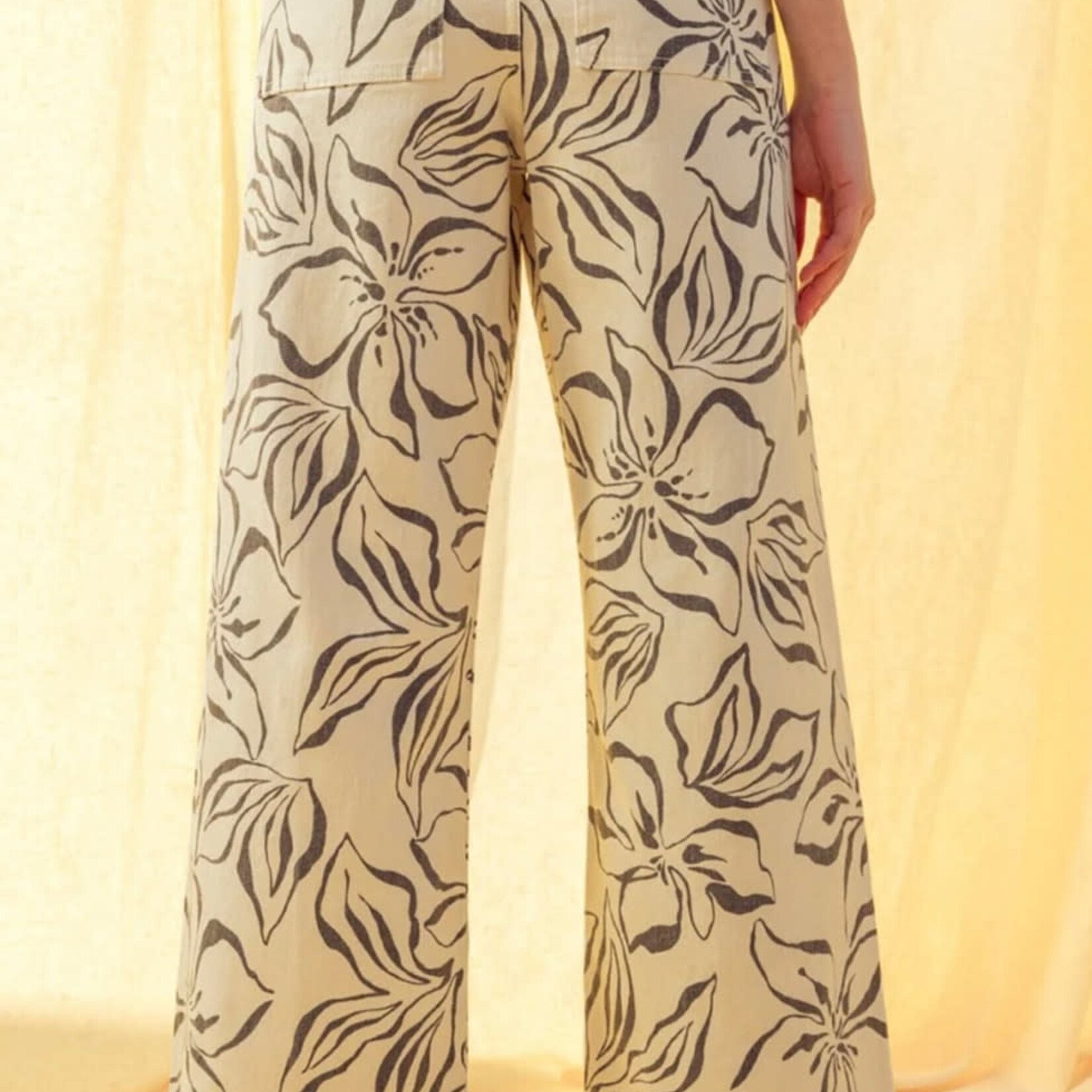 Miou Muse Floral Print Stretch Pants