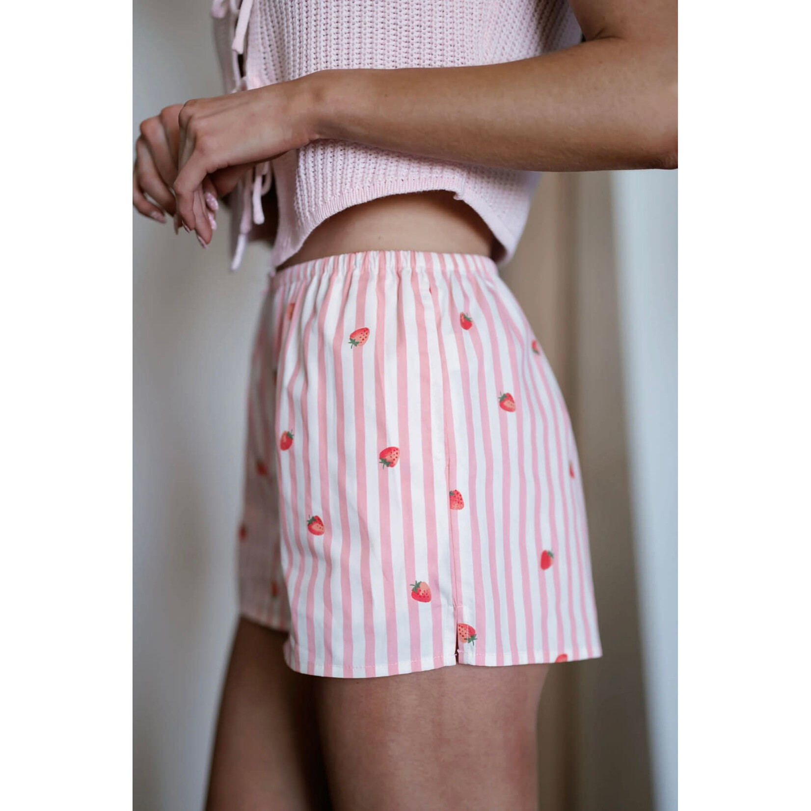 Strawberry Striped Shorts,