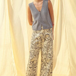 Printed Denim Pants,