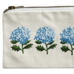 Hydrangea Embroidered Pouch