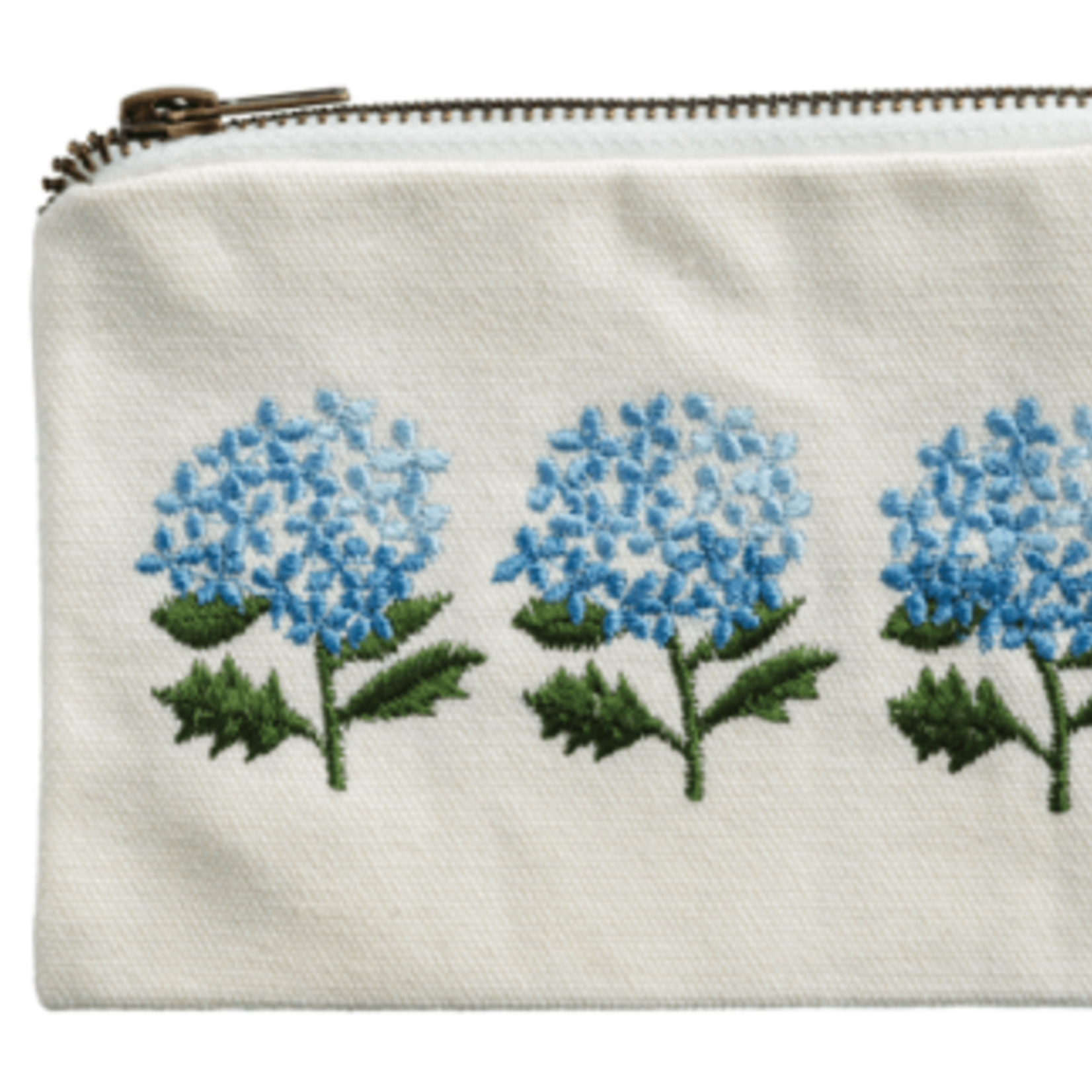 Hydrangea Embroidered Pouch