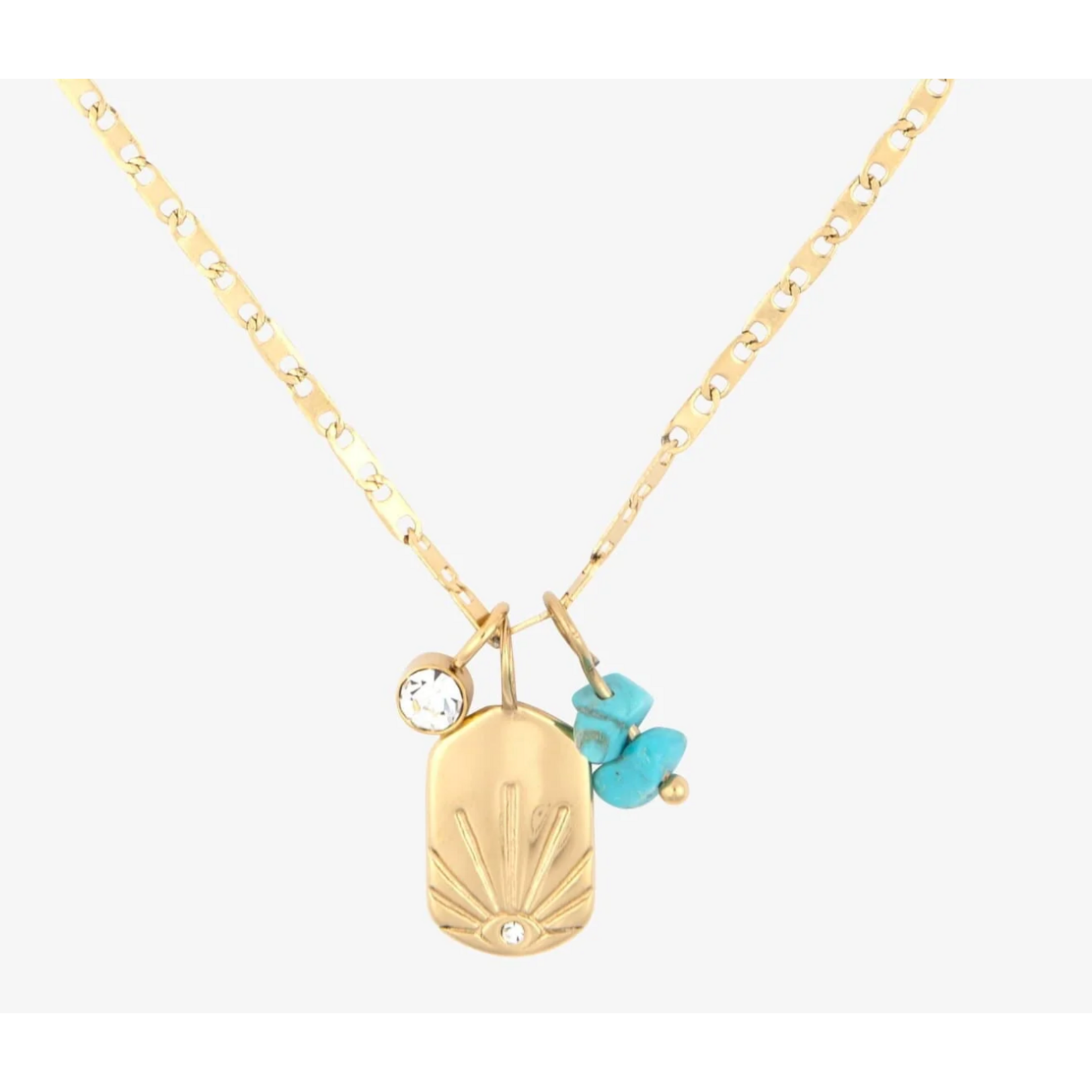 Allegra Charm Necklace, gold
