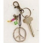 Natural Life Peace Sign Icon Keychain & Bag Charm